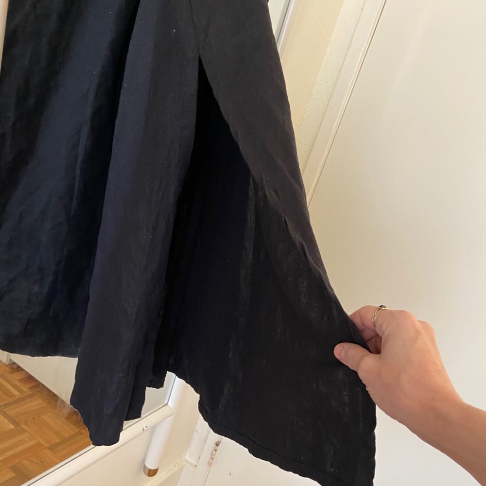 Elizabeth Suzann Josephine Tunic black linen XXS - Picture 5 of 7